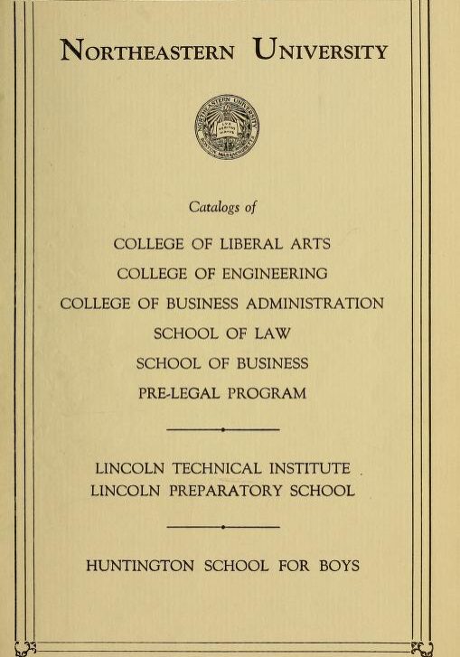 Parchment colored title page of 1938-1939 Course Catalogs
